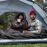 Спальный мешок NATUREHIKE U SERIES U250S двойной хлопок осень-зима молния слева Brown 6927595769294L