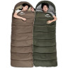 Спальный мешок NATUREHIKE U SERIES U350 двойной хлопок осень-зима молния справа Green 6927595767238